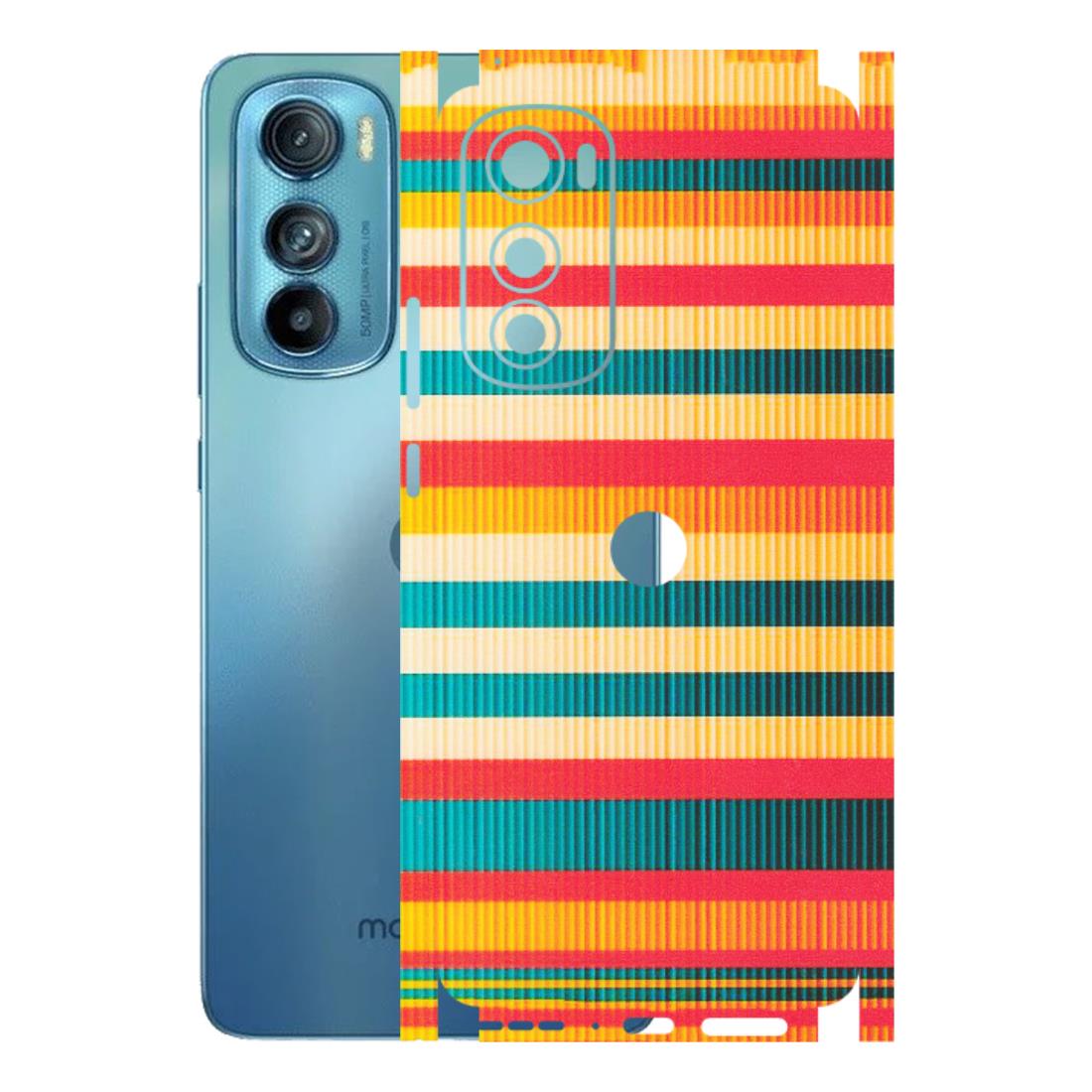 Motorola Phone Skins (All Models) - Colourful Stripes Soothing Effect - Matte Finish (M-86) Motorola Moto Edge 30