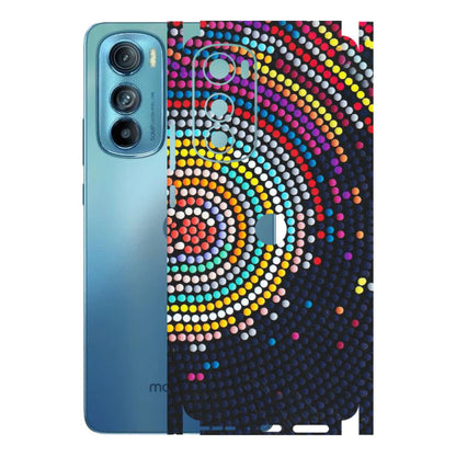 Motorola Phone Skins (All Models) - Rainbow Dot Mandala - Matte Finish (M-97) Motorola Moto Edge 30