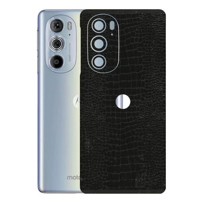 Motorola Phone Skins (All Models) - Snake Leather Black - 3D Embossed Finish (L-107) Motorola Moto Edge 30 Pro 5G