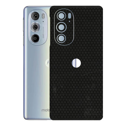 Motorola Phone Skins (All Models) - Black honeycomb - 3D Embossed Finish (L-114) Motorola Moto Edge 30 Pro 5G