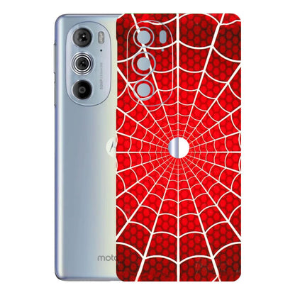 Motorola Phone Skins (All Models) - Classic Spidey Web - 3D Embossed Finish (L-115) Motorola Moto Edge 30 Pro 5G