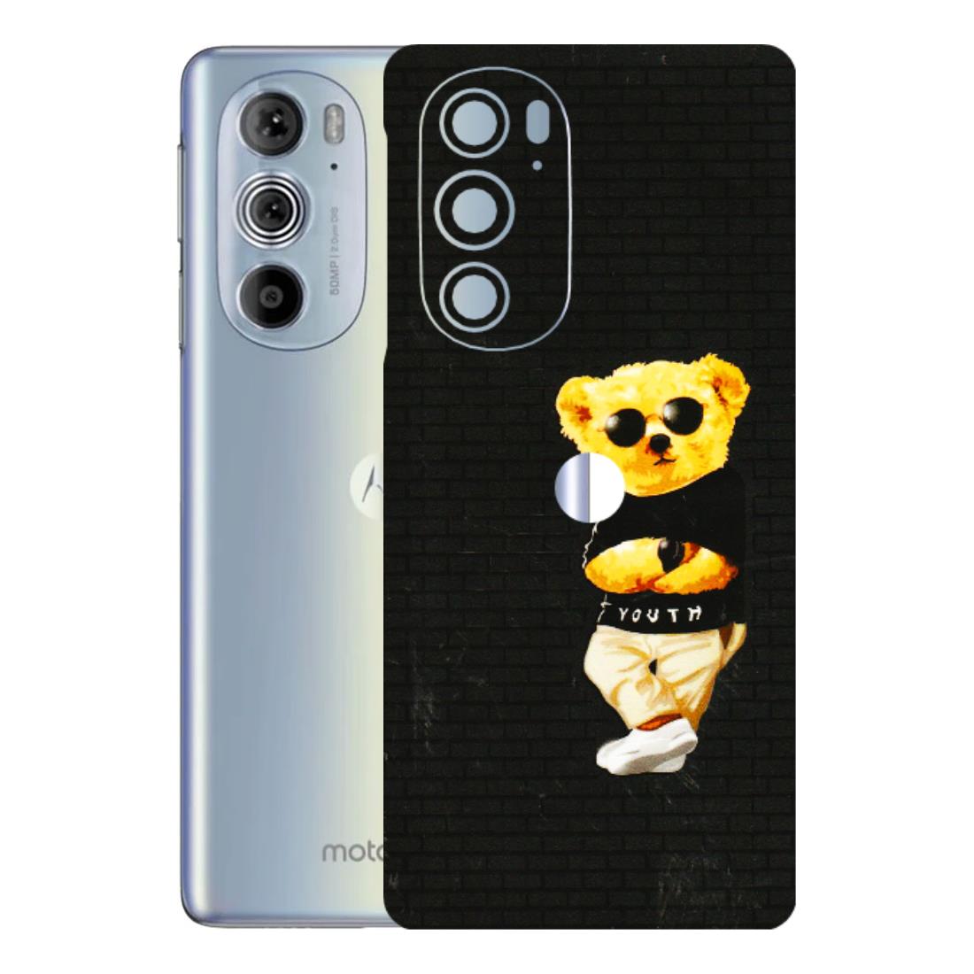 Motorola Phone Skins (All Models) - Classy Teddy Bear - 3D Embossed Finish (L-116) Motorola Moto Edge 30 Pro 5G