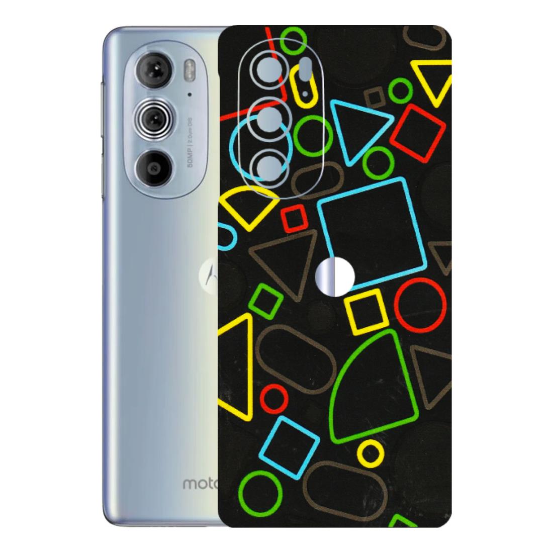 Motorola Phone Skins (All Models) - Black Shapes - 3D Embossed Finish (L-131) Motorola Moto Edge 30 Pro 5G
