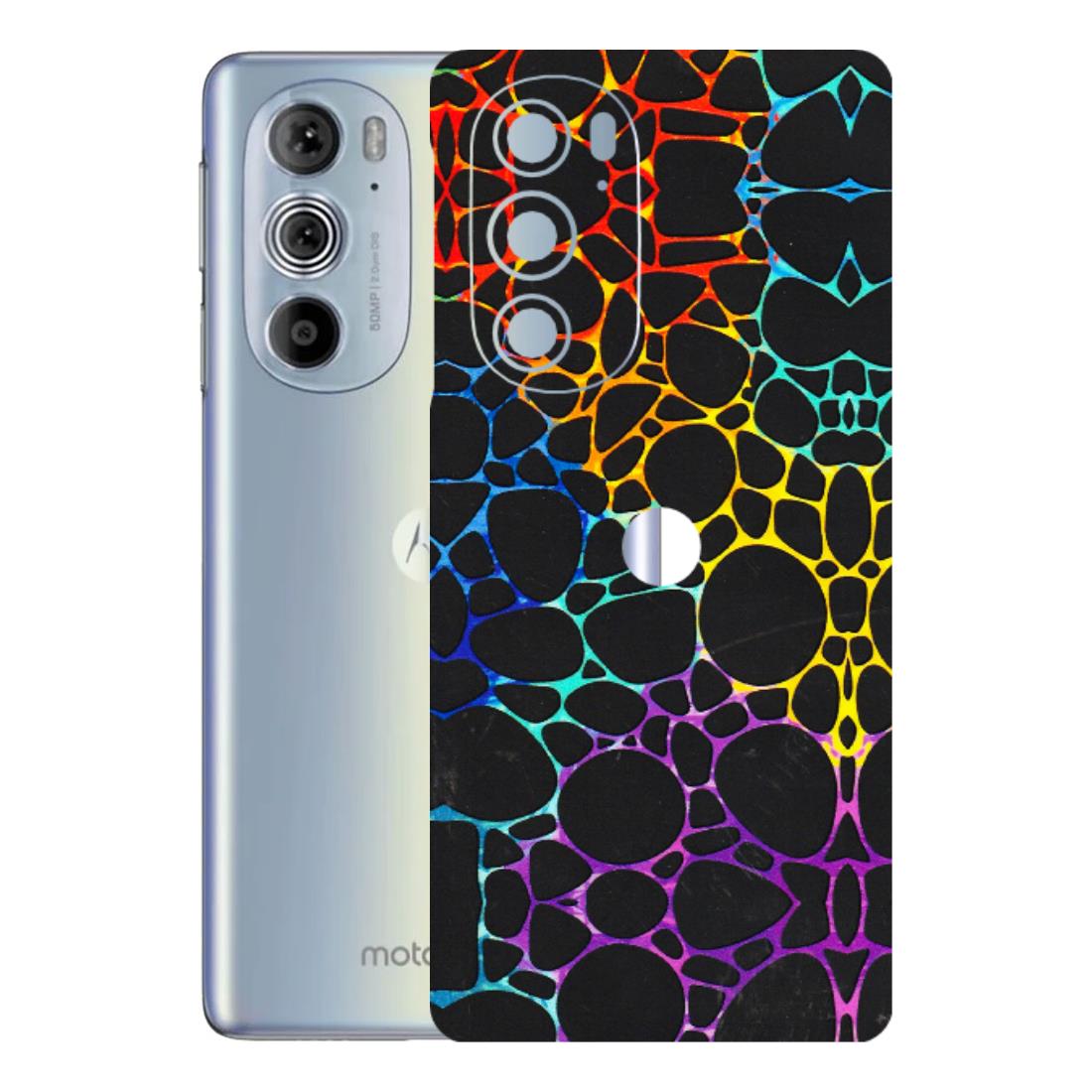 Motorola Phone Skins (All Models) - Abstract Art MultiColour - 3D Embossed Finish (L-133) Motorola Moto Edge 30 Pro 5G