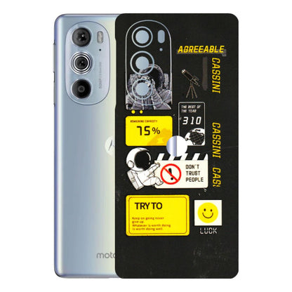Motorola Phone Skins (All Models) - Black Cassini - 3D Embossed Finish (L-161) Motorola Moto Edge 30 Pro 5G
