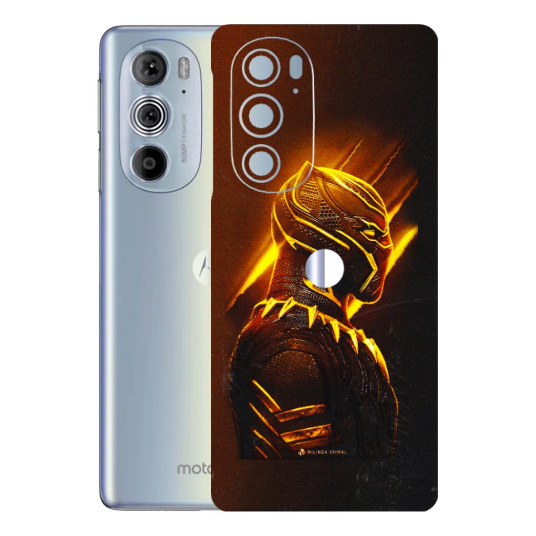 Motorola Phone Skins (All Models) - Gold Black Panther - 3D Embossed Finish (L-181) Motorola Moto Edge 30 Pro 5G