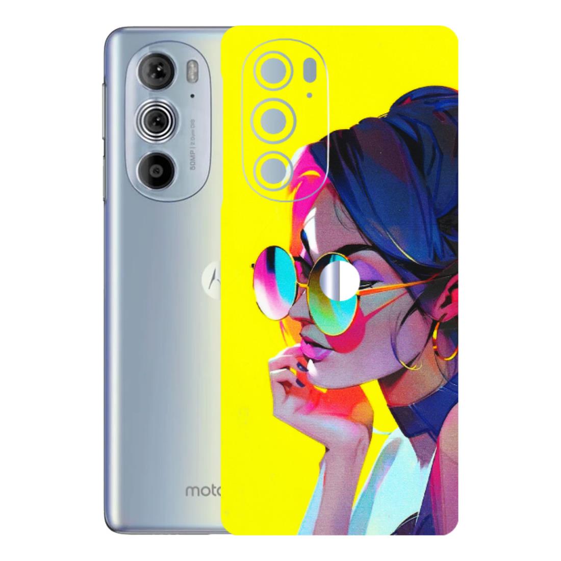 Motorola Phone Skins (All Models) - Bold Stylish Girl - 3D Embossed Finish (L-222) Motorola Moto Edge 30 Pro 5G
