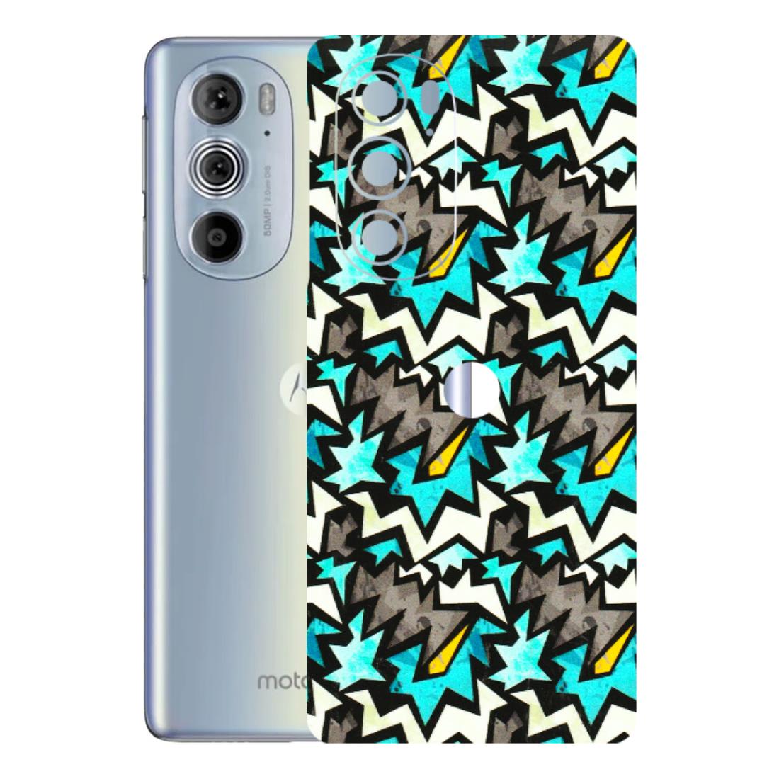 Motorola Phone Skins (All Models) - Funky Zig Zag - 3D Embossed Finish (L-223) Motorola Moto Edge 30 Pro 5G