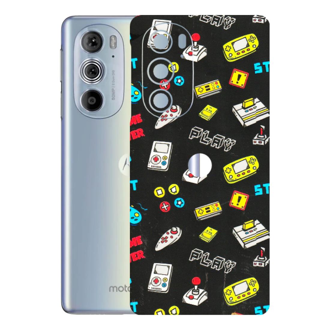 Motorola Phone Skins (All Models) - Gaming Doodles - 3D Embossed Finish (L-224) Motorola Moto Edge 30 Pro 5G
