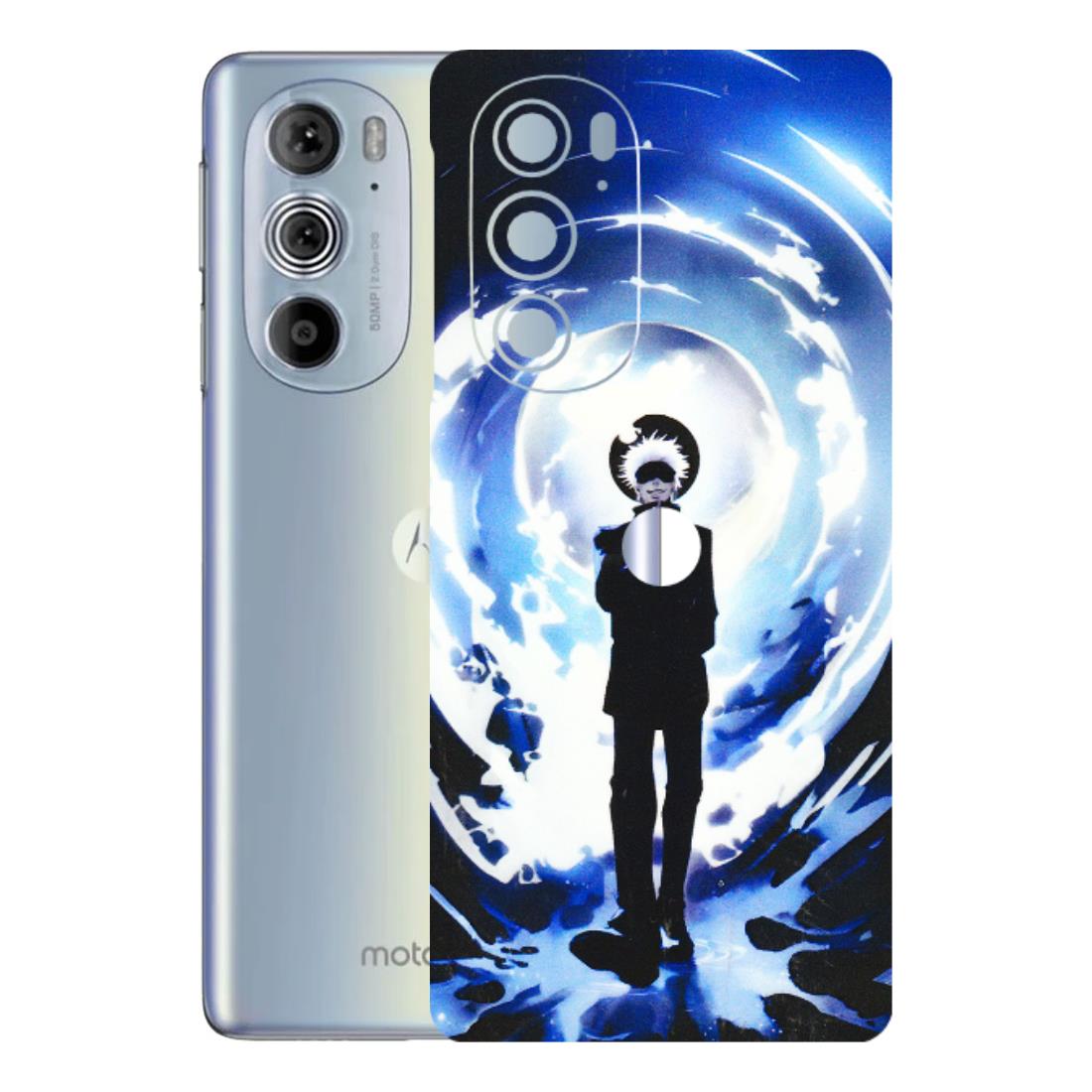 Motorola Phone Skins (All Models) - Satoru Gojo Dark Blue - 3D Embossed Finish (L-235) Motorola Moto Edge 30 Pro 5G