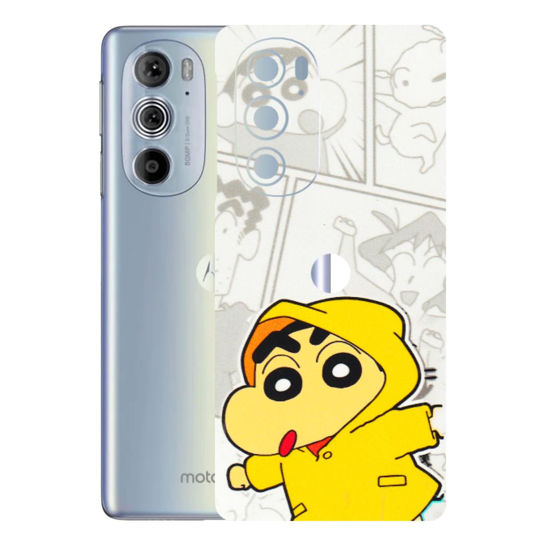 Motorola Phone Skins (All Models) - Yellow Shinchan Comic - 3D Embossed Finish (L-246) Motorola Moto Edge 30 Pro 5G