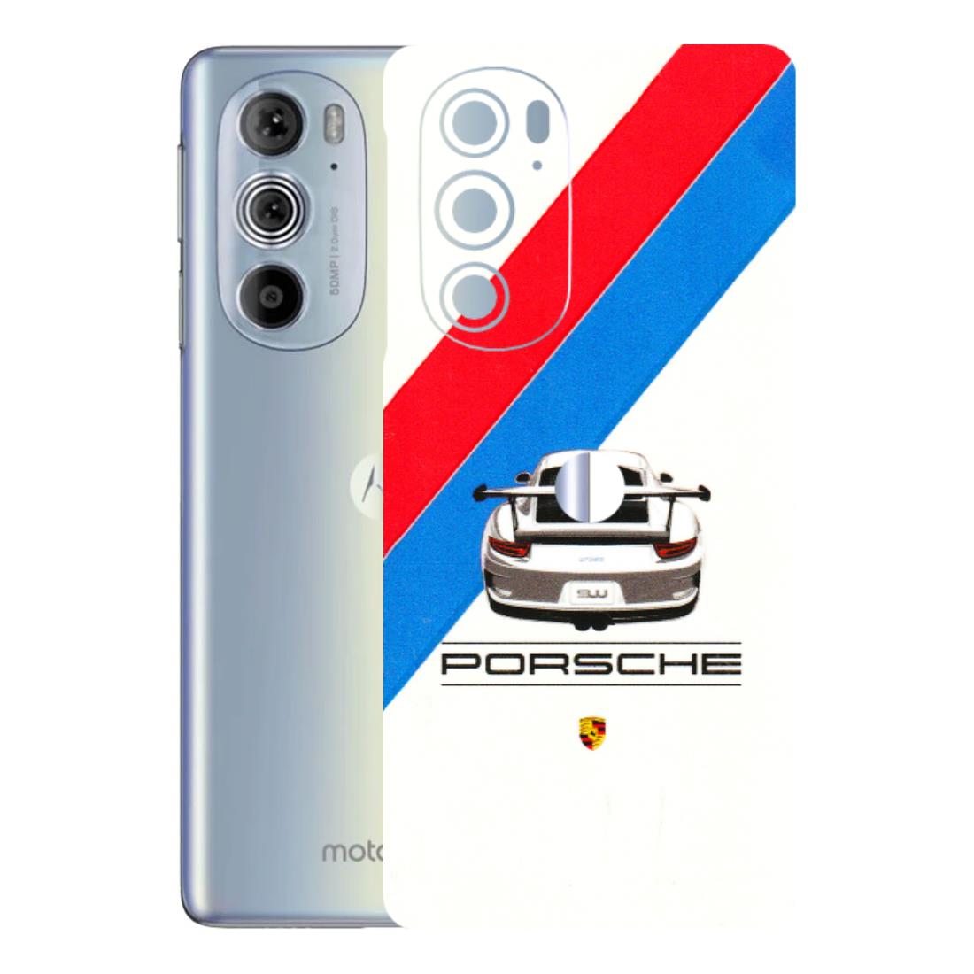 Motorola Phone Skins (All Models) - Porche Car Sober Logo - 3D Embossed Finish (L-248) Motorola Moto Edge 30 Pro 5G
