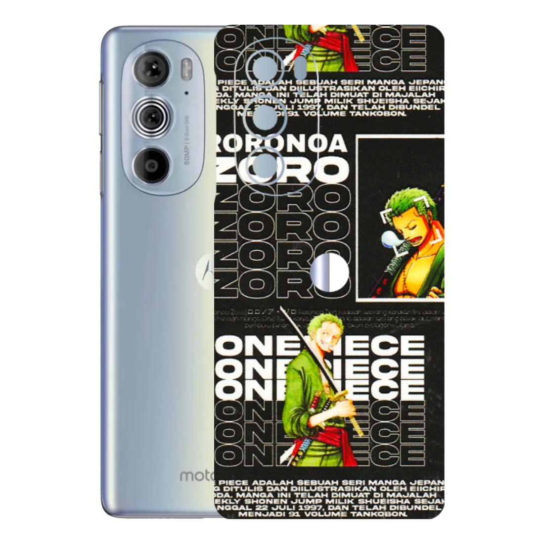 Motorola Phone Skins (All Models) - One Piece Zoro - 3D Embossed Finish (L-250) Motorola Moto Edge 30 Pro 5G