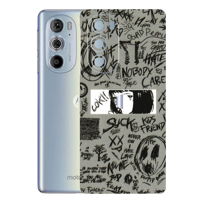 Motorola Phone Skins (All Models) - Never Have Love Anime - 3D Embossed Finish (L-260) Motorola Moto Edge 30 Pro 5G