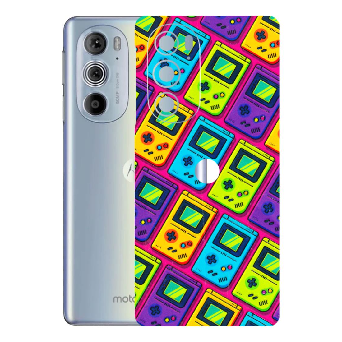 Motorola Phone Skins (All Models) - Gameboy Colourful - 3D Embossed Finish (L-266) Motorola Moto Edge 30 Pro 5G