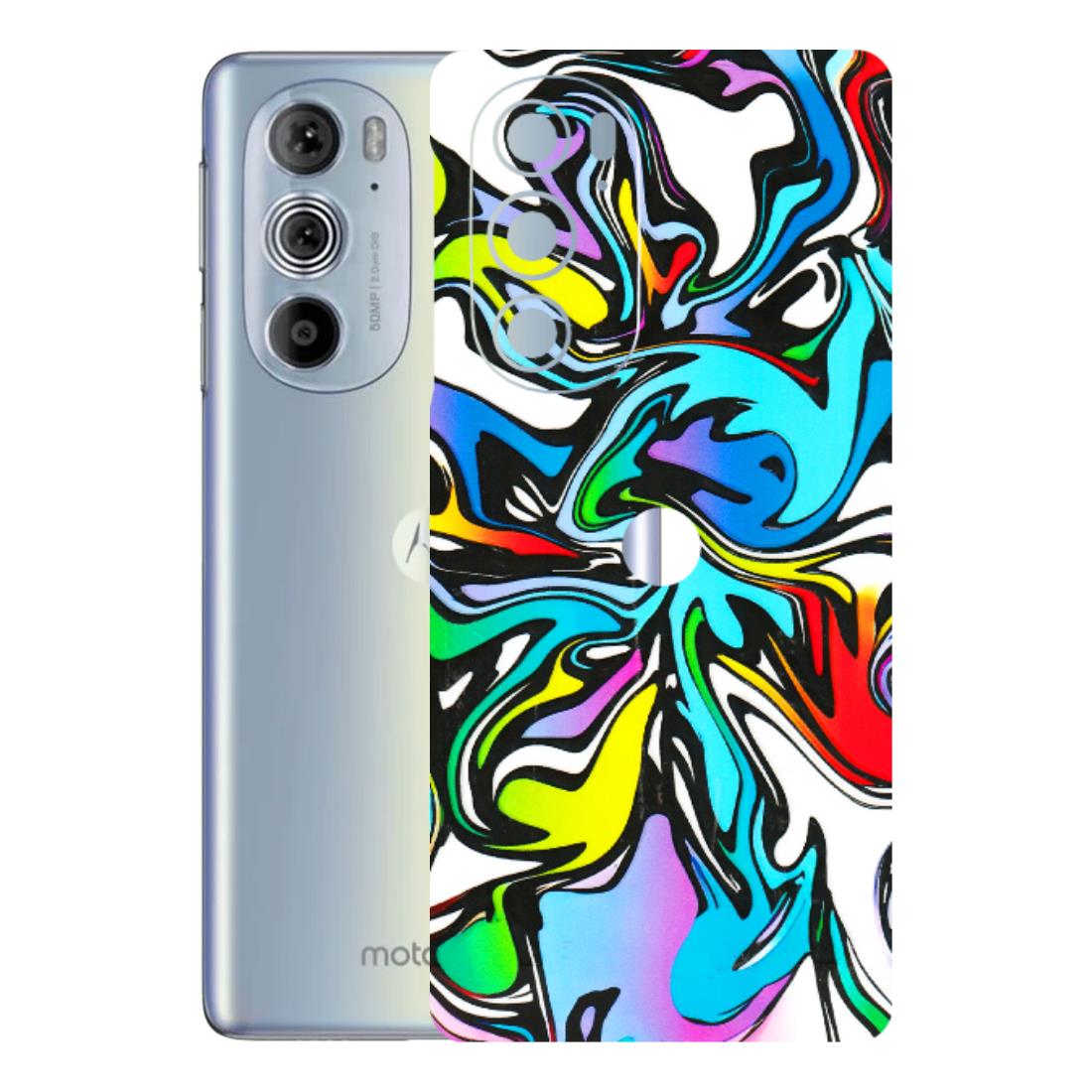 Motorola Phone Skins (All Models) - Abstract Colour Paints - 3D Embossed Finish (L-271) Motorola Moto Edge 30 Pro 5G