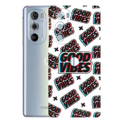 Motorola Phone Skins (All Models) - Good Vibes - 3D Embossed Finish (L-282) Motorola Moto Edge 30 Pro 5G
