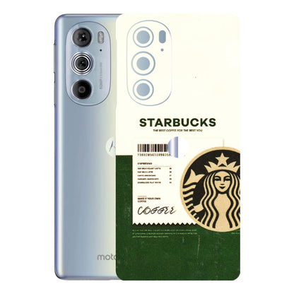 Motorola Phone Skins (All Models) - Starbucks Barcode - 3D Embossed Finish (L-308) Motorola Moto Edge 30 Pro 5G