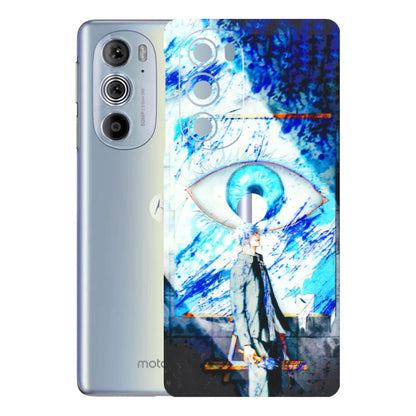 Motorola Phone Skins (All Models) - Anime Sea Blue Eye - 3D Embossed Finish (L-318) Motorola Moto Edge 30 Pro 5G