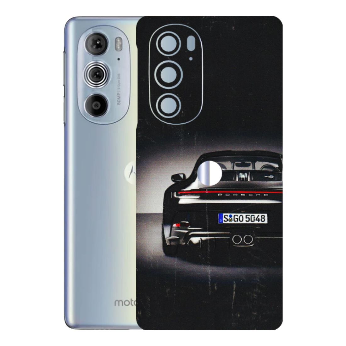 Motorola Phone Skins (All Models) - New Black Porsche GT3 - 3D Embossed Finish (L-327) Motorola Moto Edge 30 Pro 5G