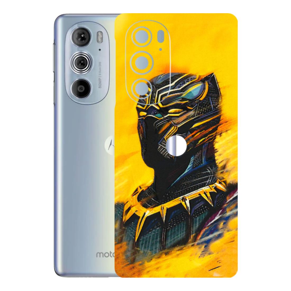 Motorola Phone Skins (All Models) - Yellow Panther - 3D Embossed Finish (L-54) Motorola Moto Edge 30 Pro 5G