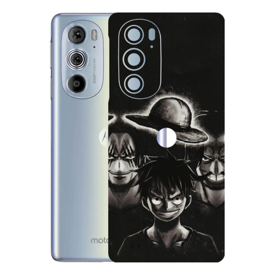 Motorola Phone Skins (All Models) - Black Luffy Hat - 3D Embossed Finish (L-57) Motorola Moto Edge 30 Pro 5G