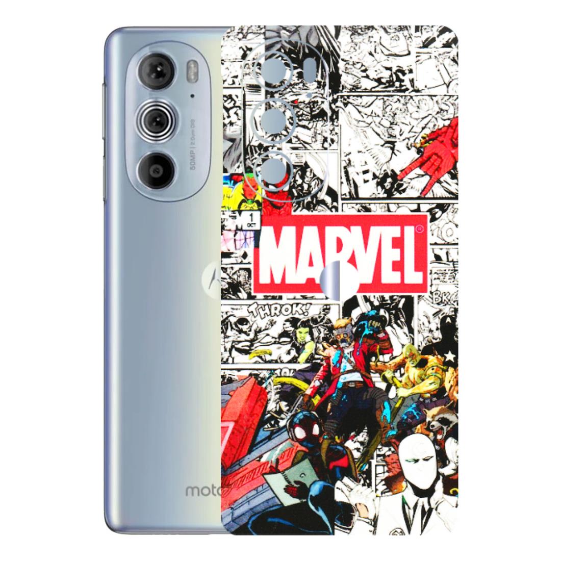 Motorola Phone Skins (All Models) - Marvel Colorful Comic - 3D Embossed Finish (L-64) Motorola Moto Edge 30 Pro 5G