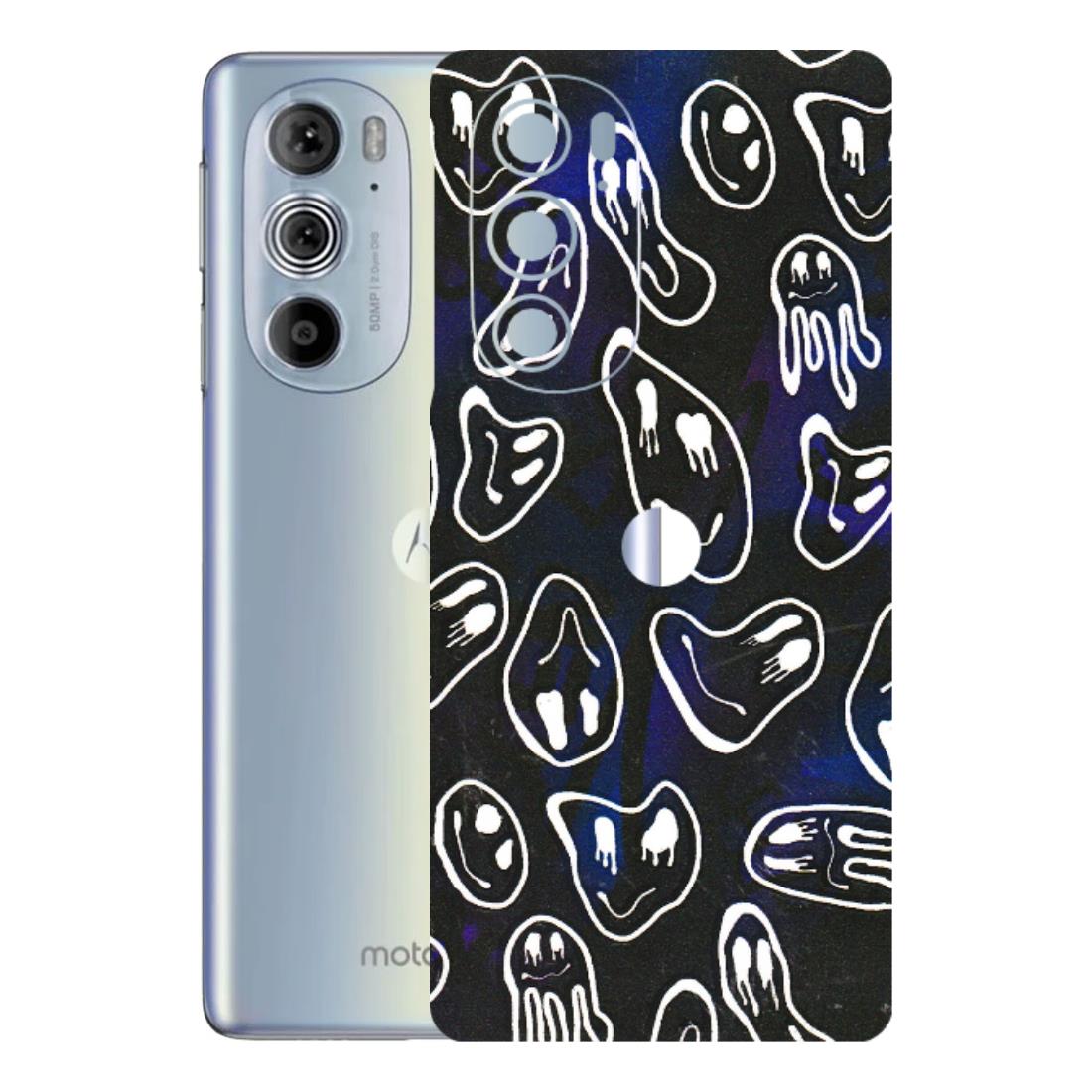 Motorola Phone Skins (All Models) - Distorted Smileys - 3D Embossed Finish (L-92) Motorola Moto Edge 30 Pro 5G