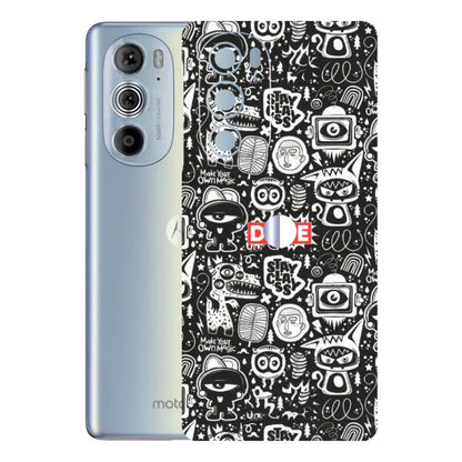 Motorola Phone Skins (All Models) - Dope Stay Classy Black Doodles - Matte Finish (M-126) Motorola Moto Edge 30 Pro 5G