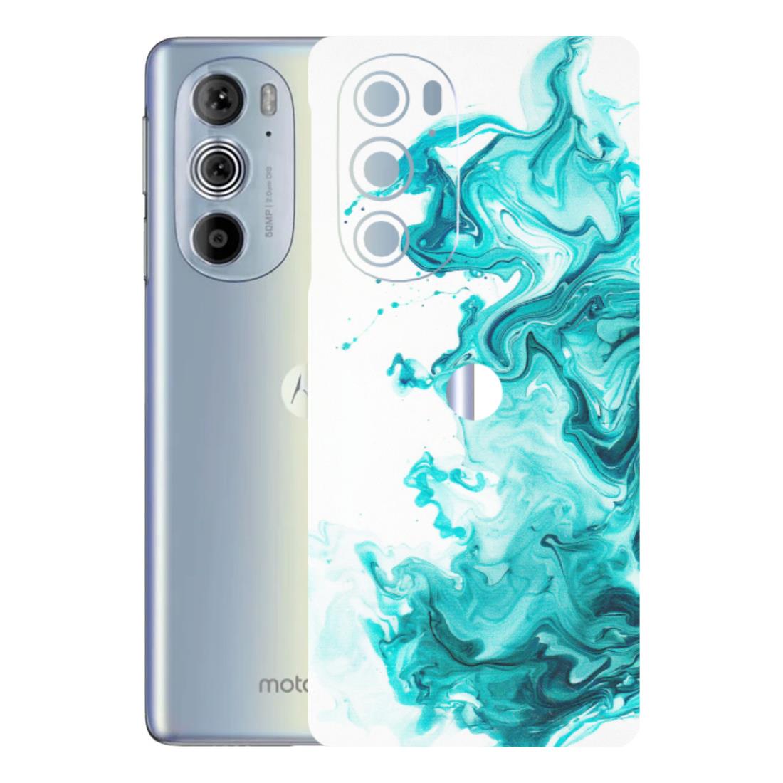 Motorola Phone Skins (All Models) - Sky Blue Abstract Colour - Matte Finish (M-146) Motorola Moto Edge 30 Pro 5G