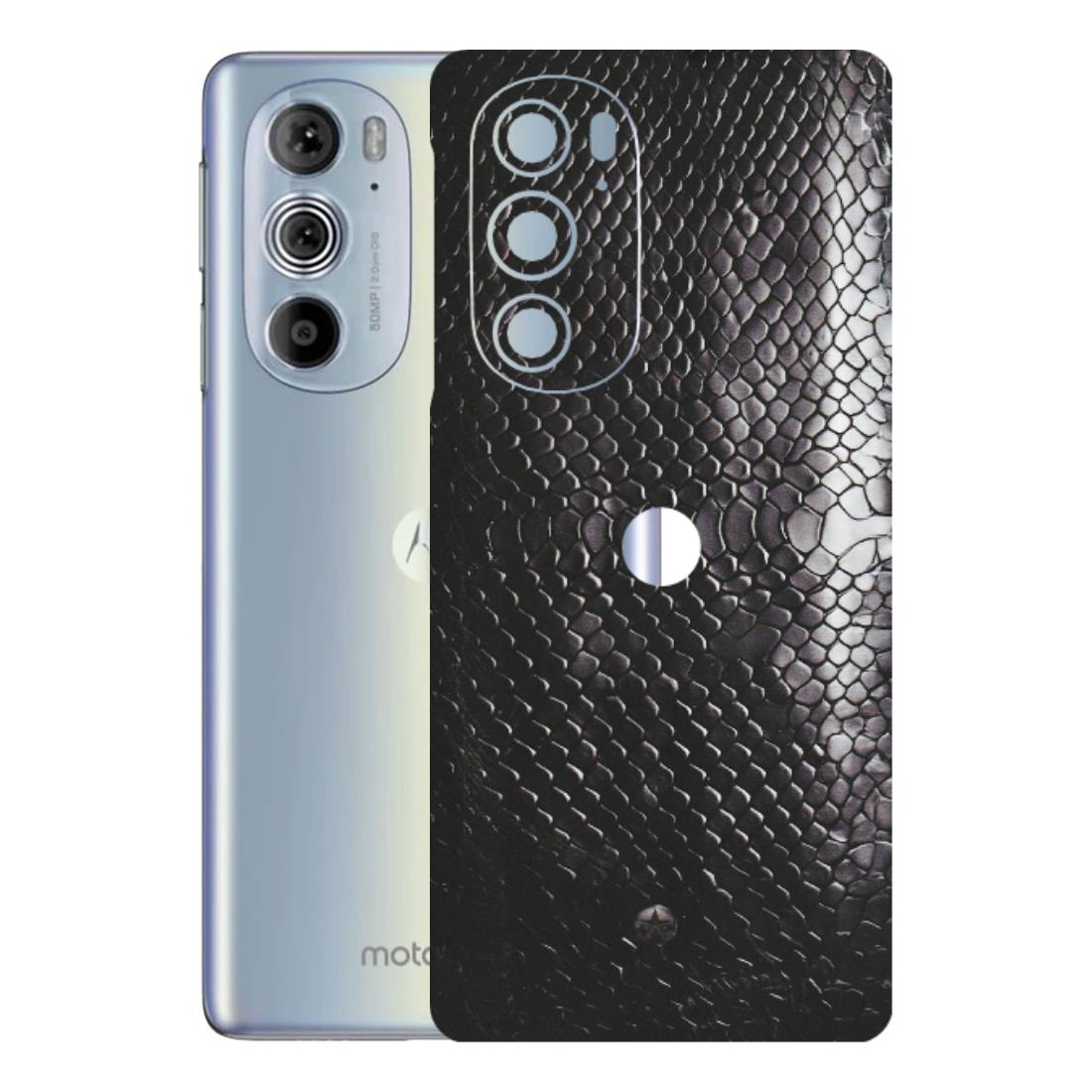 Motorola Phone Skins (All Models) - Black Snack Leather - Matte Finish (M-147) Motorola Moto Edge 30 Pro 5G