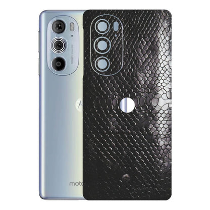 Motorola Phone Skins (All Models) - Black Snack Leather - Matte Finish (M-147) Motorola Moto Edge 30 Pro 5G