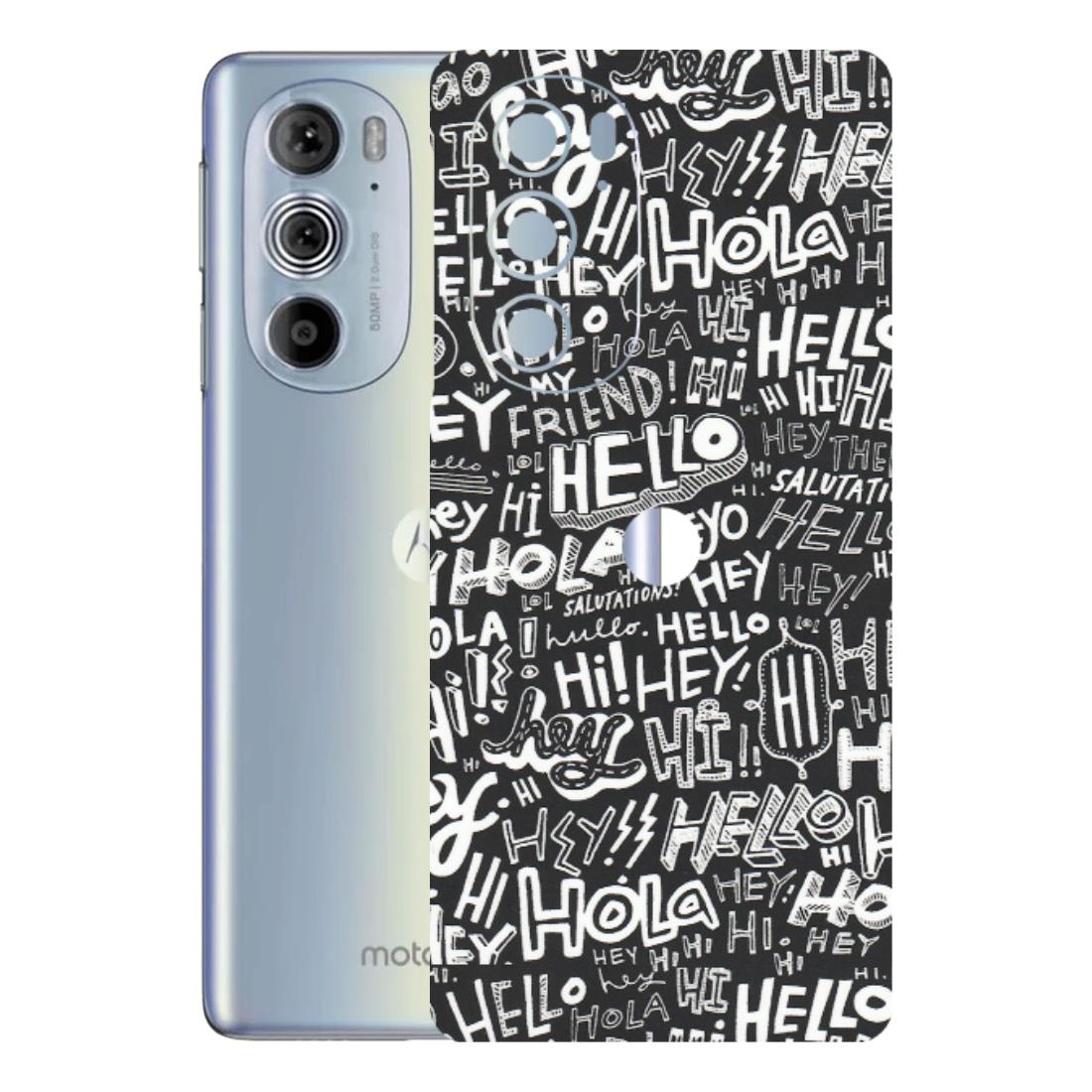 Motorola Phone Skins (All Models) - Hi Hello Doodles - Matte Finish (M-25) Motorola Moto Edge 30 Pro 5G
