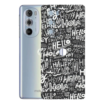 Motorola Phone Skins (All Models) - Hi Hello Doodles - Matte Finish (M-25) Motorola Moto Edge 30 Pro 5G