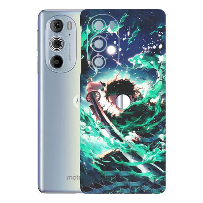 Motorola Phone Skins (All Models) - Sword Fighter Anime - Matte Finish (M-29) Motorola Moto Edge 30 Pro 5G