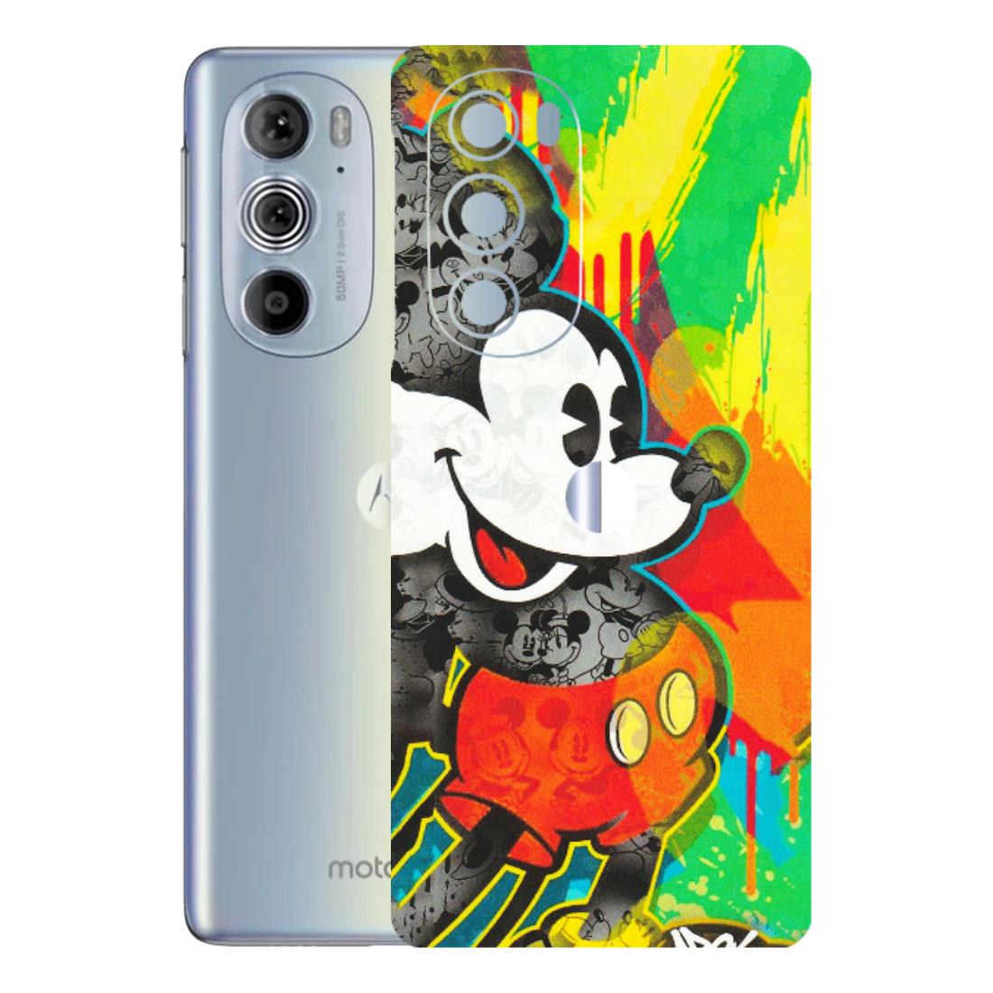 Motorola Phone Skins (All Models) - Multiple Mickey With Colourful Texture - Matte Finish (M-84) Motorola Moto Edge 30 Pro 5G
