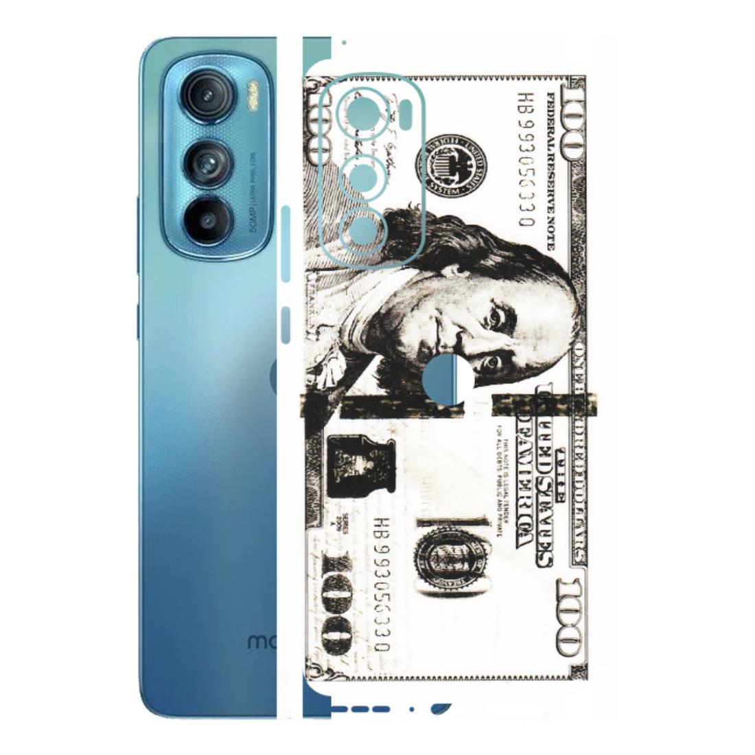 Motorola Phone Skins (All Models) - 100 Dollar Currency - Transparent Finish (T-01) Motorola Moto Edge 30