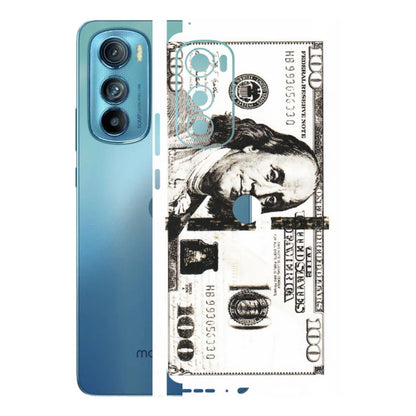 Motorola Phone Skins (All Models) - 100 Dollar Currency - Transparent Finish (T-01) Motorola Moto Edge 30