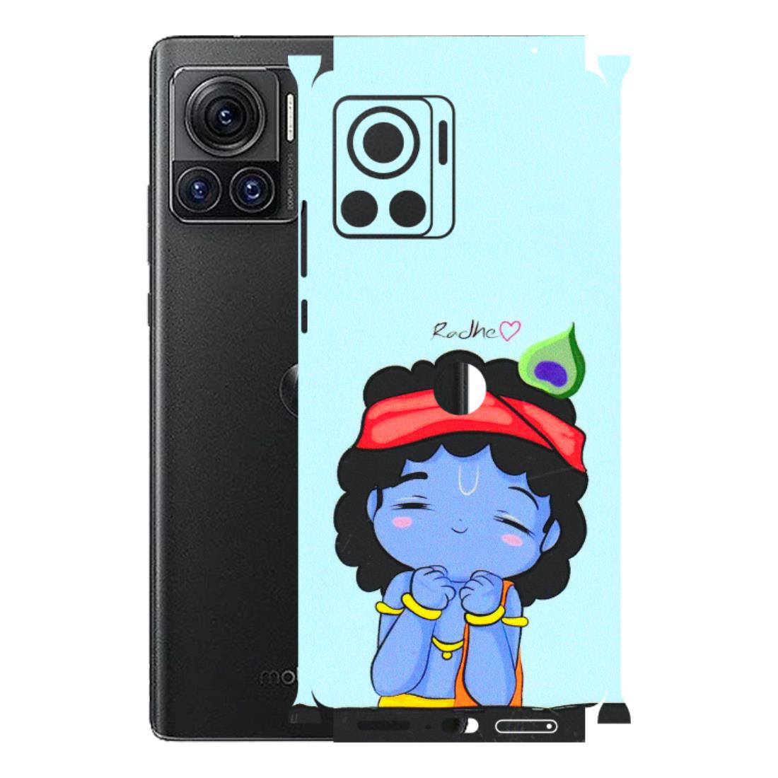 Motorola Phone Skins (All Models) - Radhe Radhe Cute Toon - 3D Embossed Finish (L-05) Motorola Moto Edge 30 Ultra (5G)