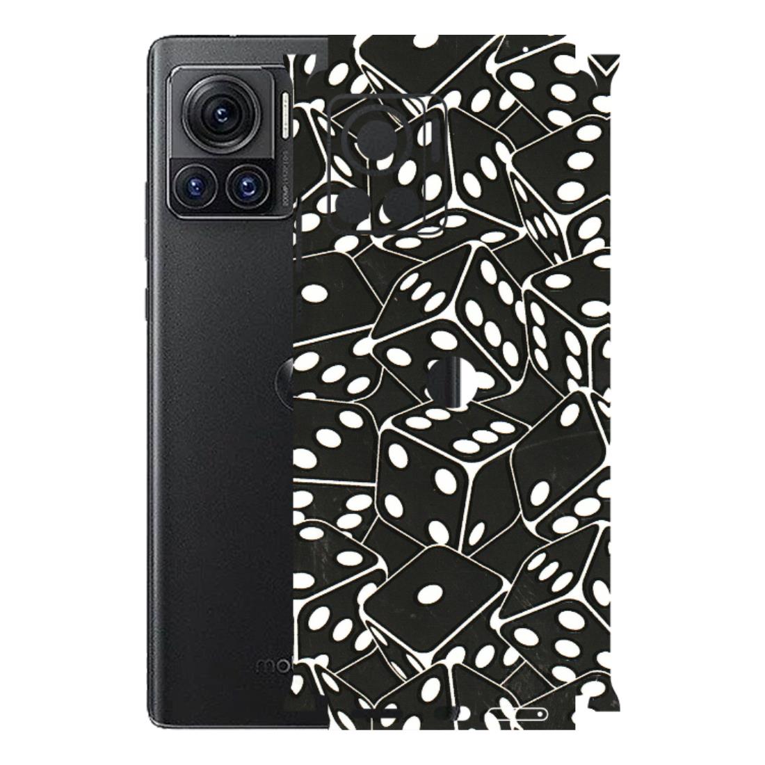Motorola Phone Skins (All Models) - Big Black Dices - 3D Embossed Finish (L-106) Motorola Moto Edge 30 Ultra (5G)
