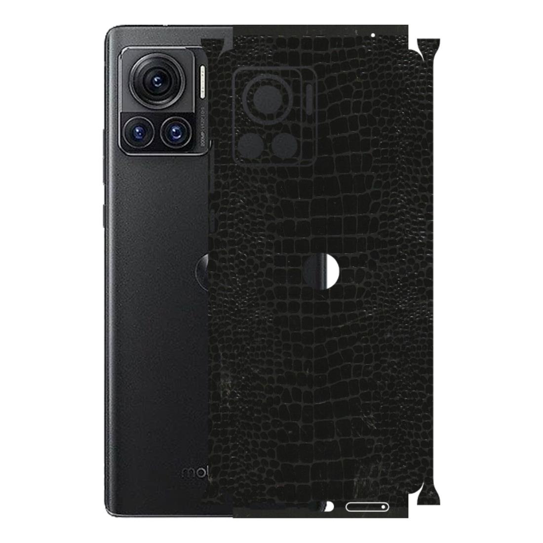 Motorola Phone Skins (All Models) - Snake Leather Black - 3D Embossed Finish (L-107) Motorola Moto Edge 30 Ultra (5G)