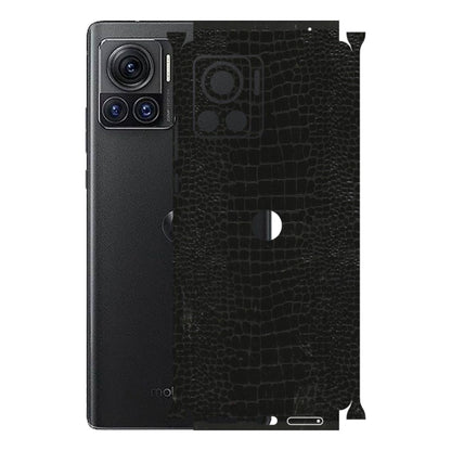 Motorola Phone Skins (All Models) - Snake Leather Black - 3D Embossed Finish (L-107) Motorola Moto Edge 30 Ultra (5G)