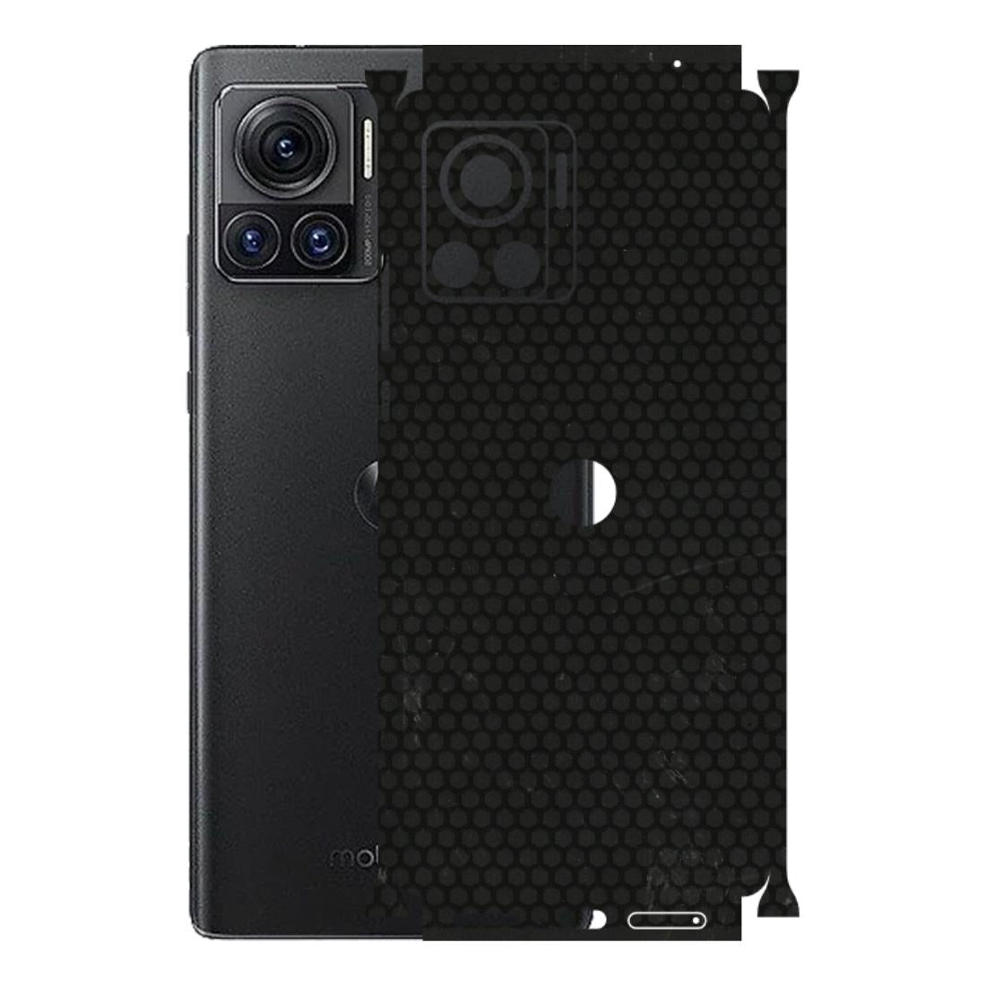 Motorola Phone Skins (All Models) - Black honeycomb - 3D Embossed Finish (L-114) Motorola Moto Edge 30 Ultra (5G)