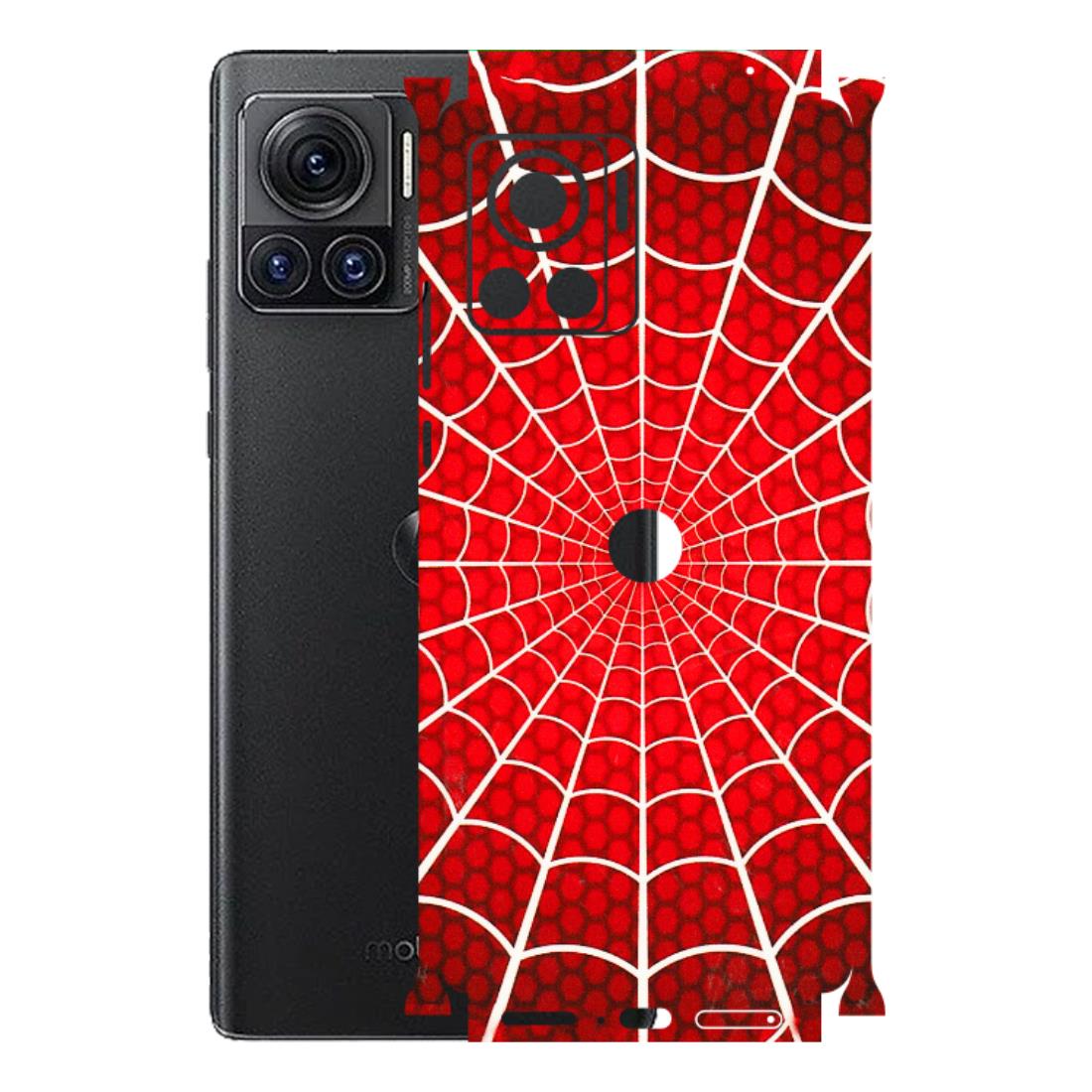 Motorola Phone Skins (All Models) - Classic Spidey Web - 3D Embossed Finish (L-115) Motorola Moto Edge 30 Ultra (5G)