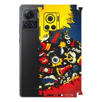 Motorola Phone Skins (All Models) - Pacific Doodle Art - 3D Embossed Finish (L-120) Motorola Moto Edge 30 Ultra (5G)