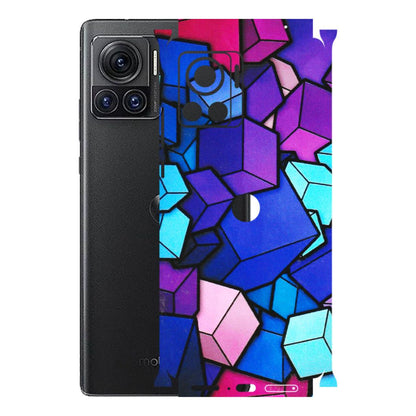 Motorola Phone Skins (All Models) - Cube Doodle - 3D Embossed Finish (L-141) Motorola Moto Edge 30 Ultra (5G)