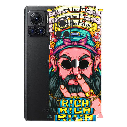 Motorola Phone Skins (All Models) - Battle King Dude Face - 3D Embossed Finish (L-178) Motorola Moto Edge 30 Ultra (5G)