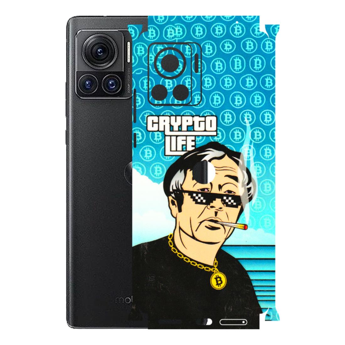 Motorola Phone Skins (All Models) - Crypto Thug Life - 3D Embossed Finish (L-179) Motorola Moto Edge 30 Ultra (5G)