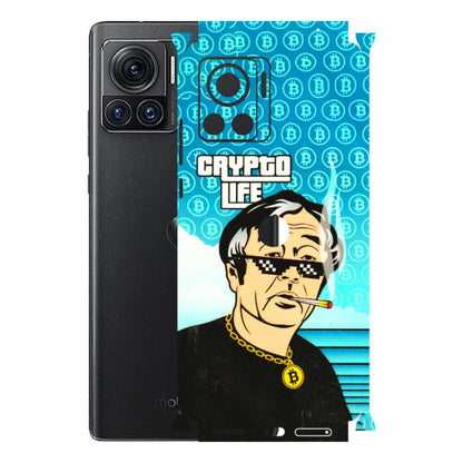 Motorola Phone Skins (All Models) - Crypto Thug Life - 3D Embossed Finish (L-179) Motorola Moto Edge 30 Ultra (5G)