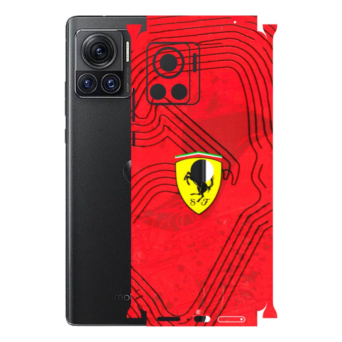Motorola Phone Skins (All Models) - Red Ferrari Logo Stylish - 3D Embossed Finish (L-238) Motorola Moto Edge 30 Ultra (5G)